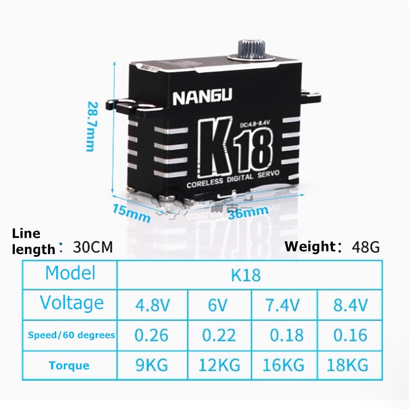 MN MODEL MN128 RC CAR Upgrade Parts 18kg servo