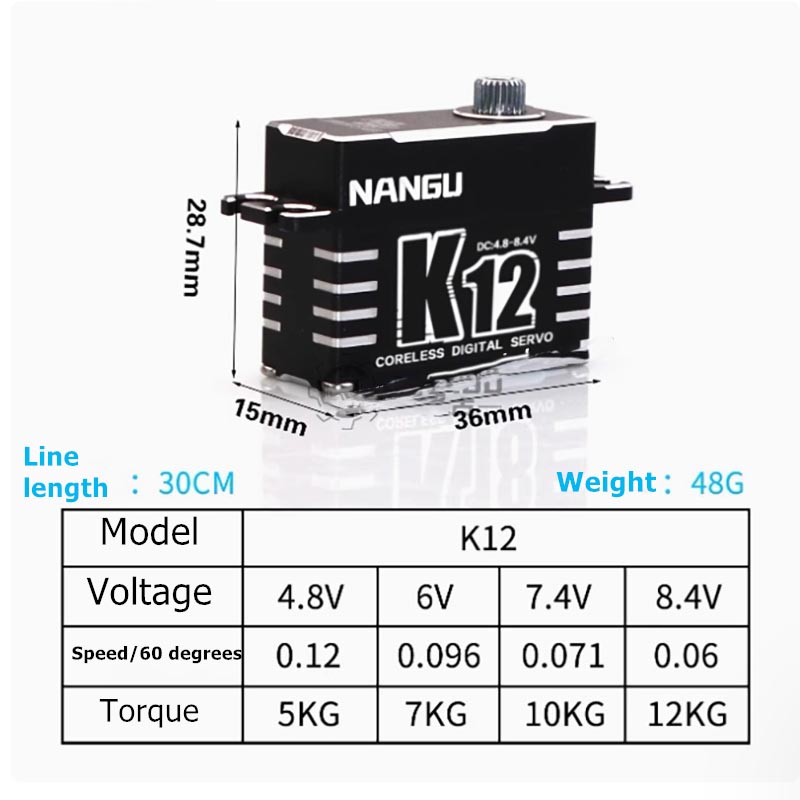 MN MODEL MN128 RC CAR Upgrade Parts 12kh servo